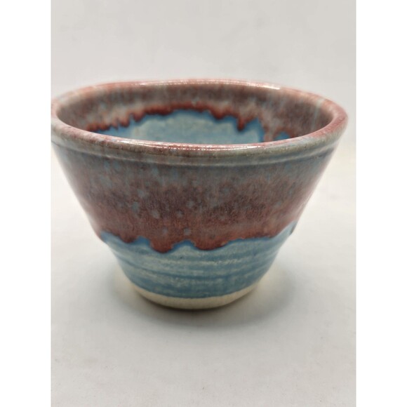 Lisa Howe Studio Pottery Blue Turquoise Drip Glaze Dish - Picture 2 of 10